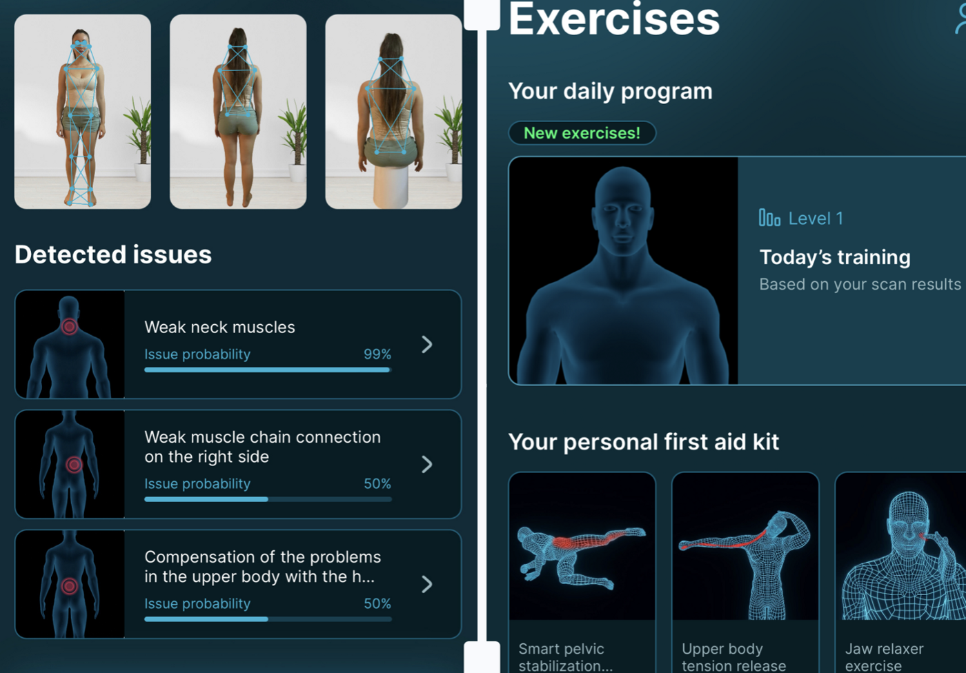 iPlena wellness app screens 